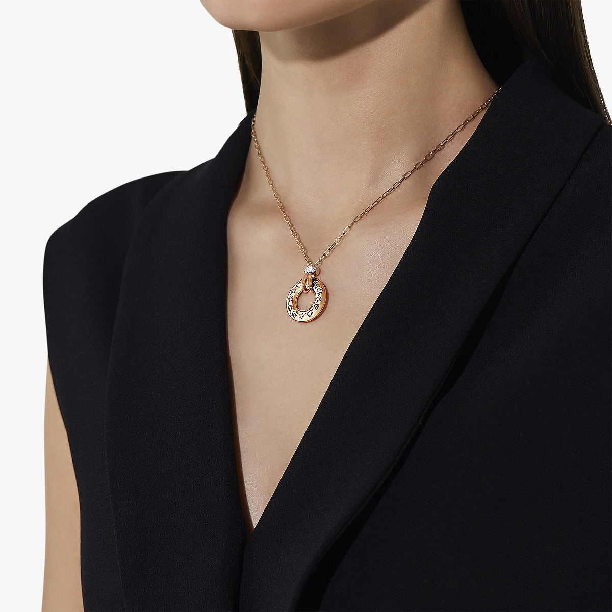 Pom Pom Dot Necklace in White and Grey Mother of Pearl