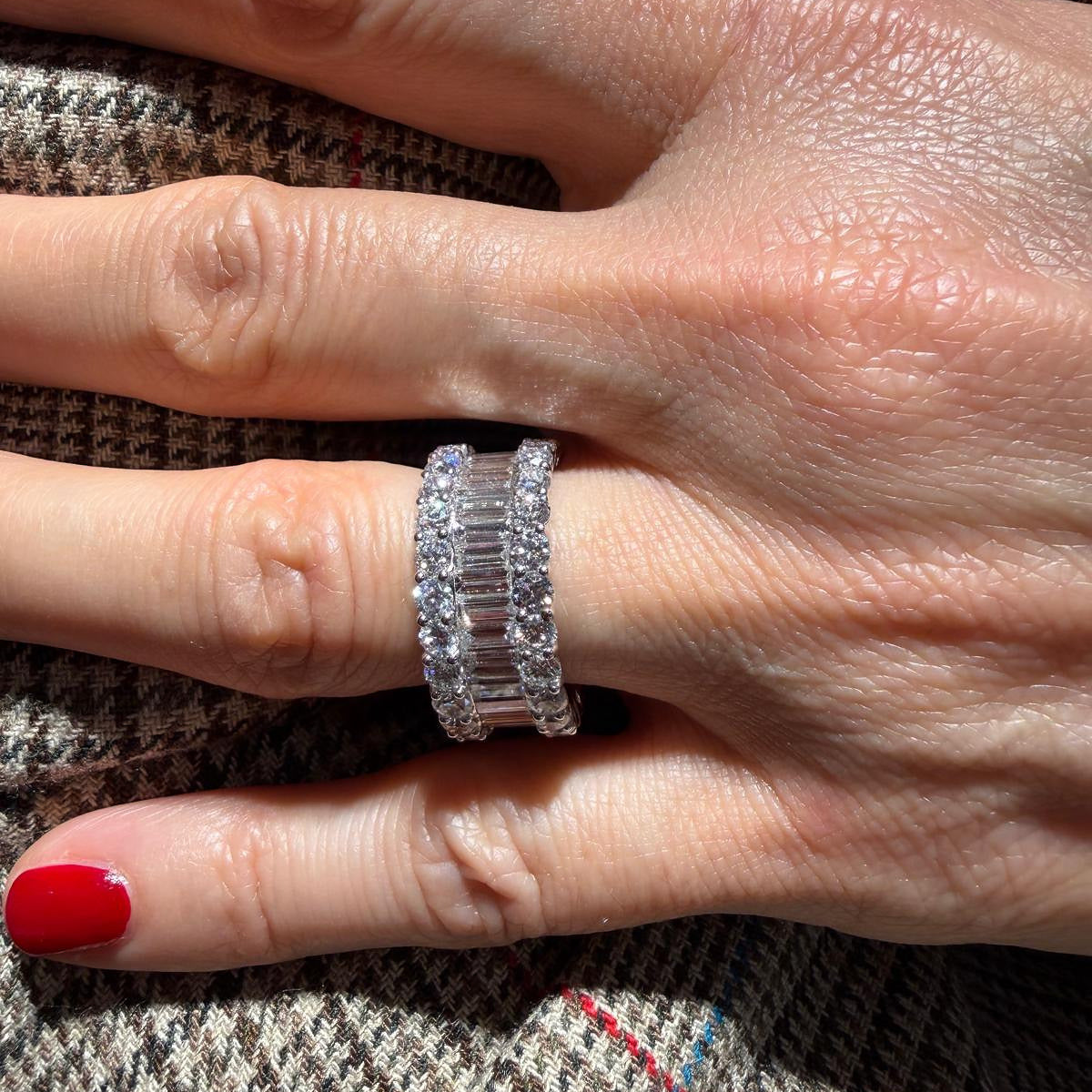 Anello eternelle diamanti baguette e brillante