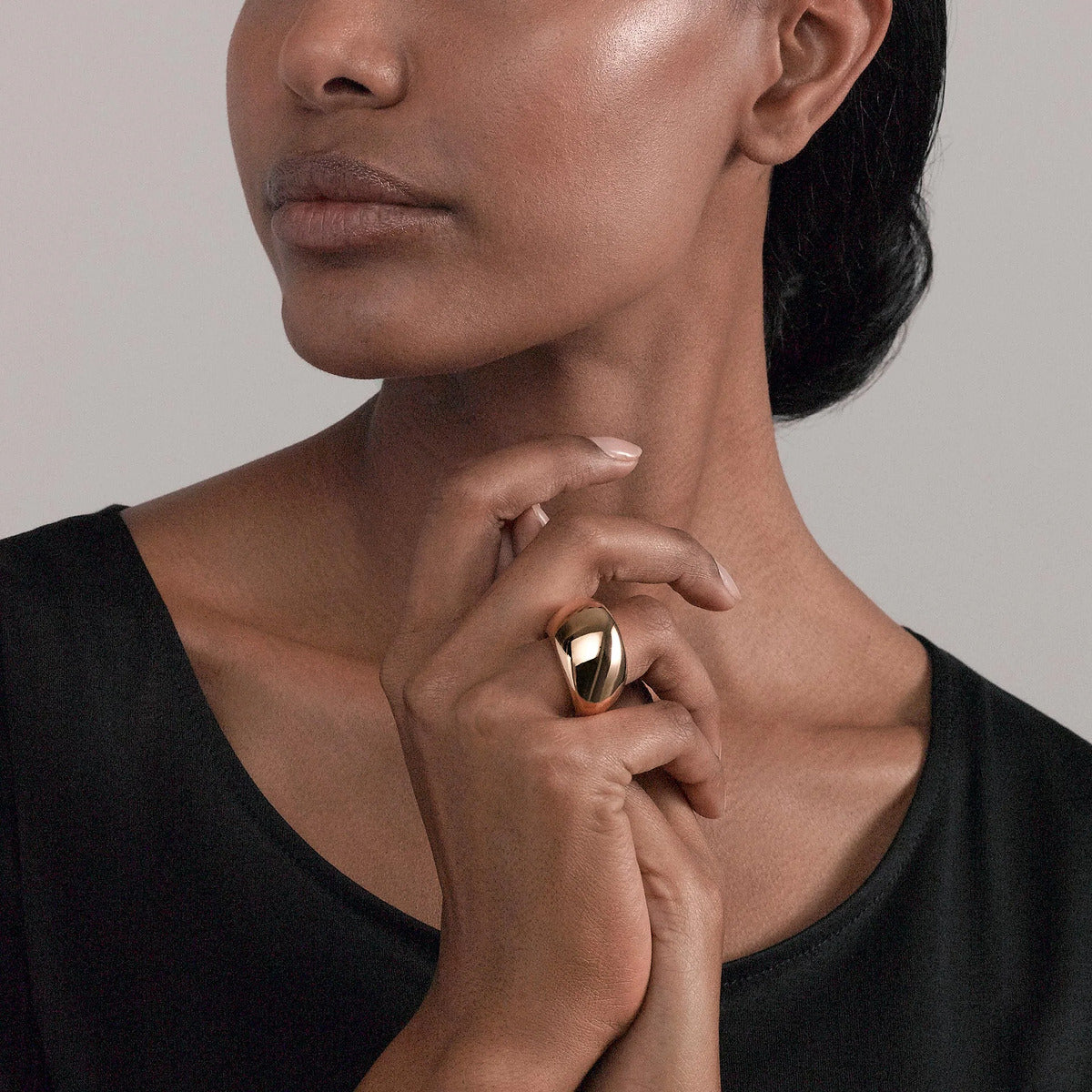 Bague en or rose sans fin