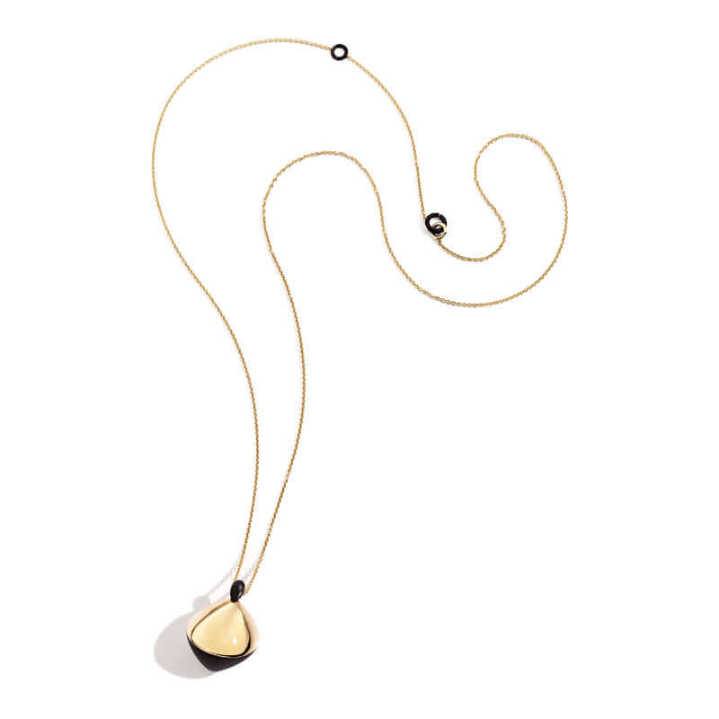 Rose Gold and Titanium Spinning Top Pendant