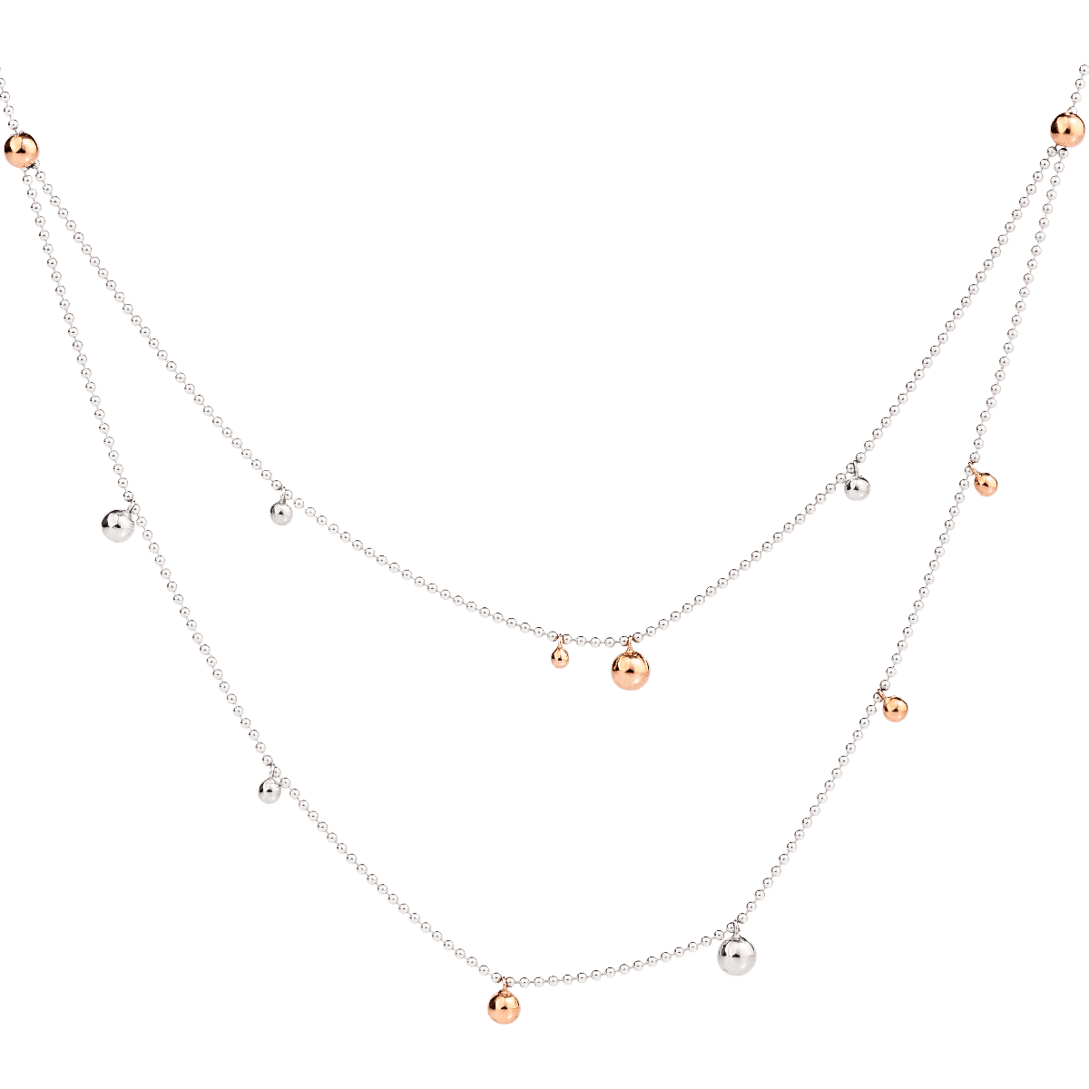Collier Bavarole en argent et or rose