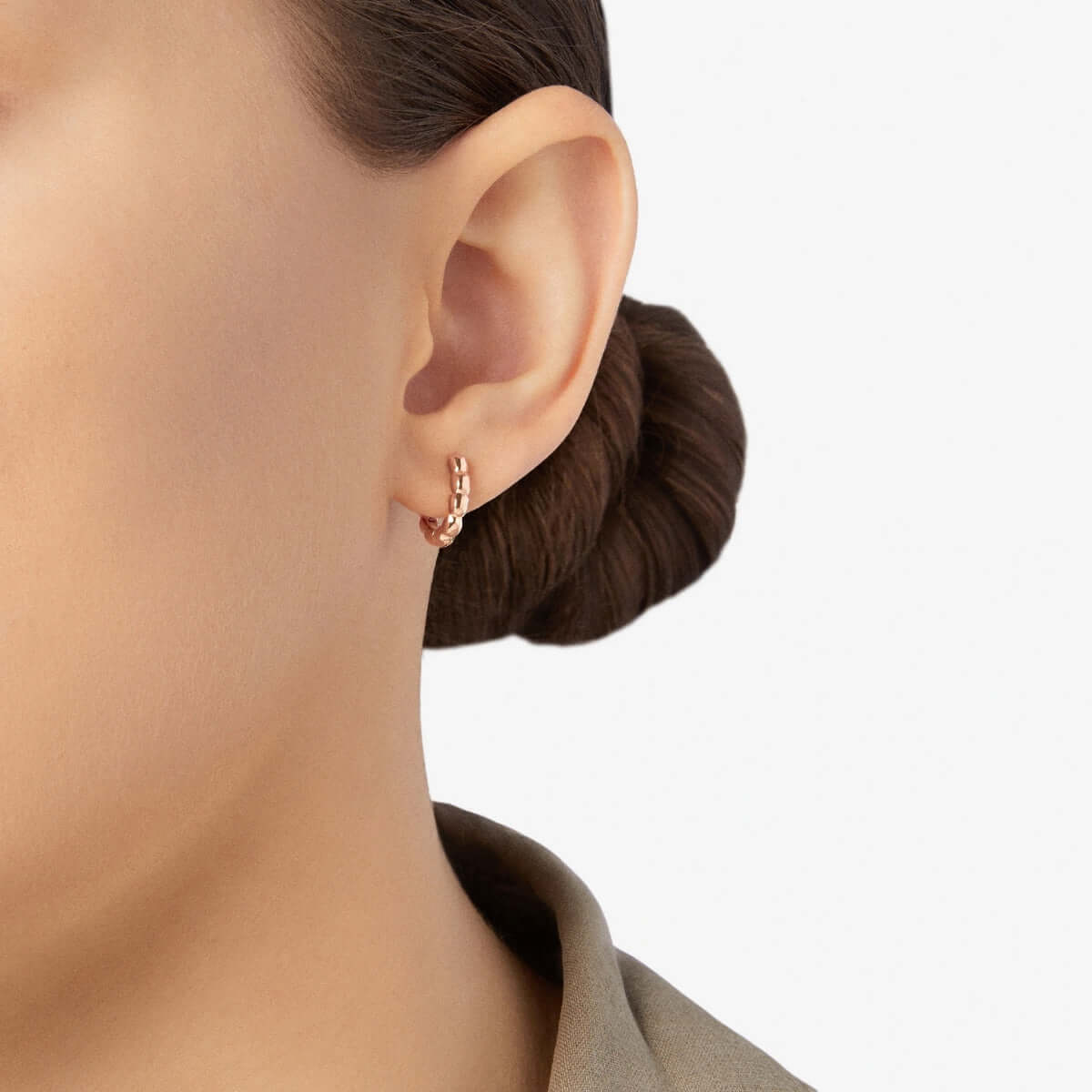 Mini Rose Gold Granelli Earring