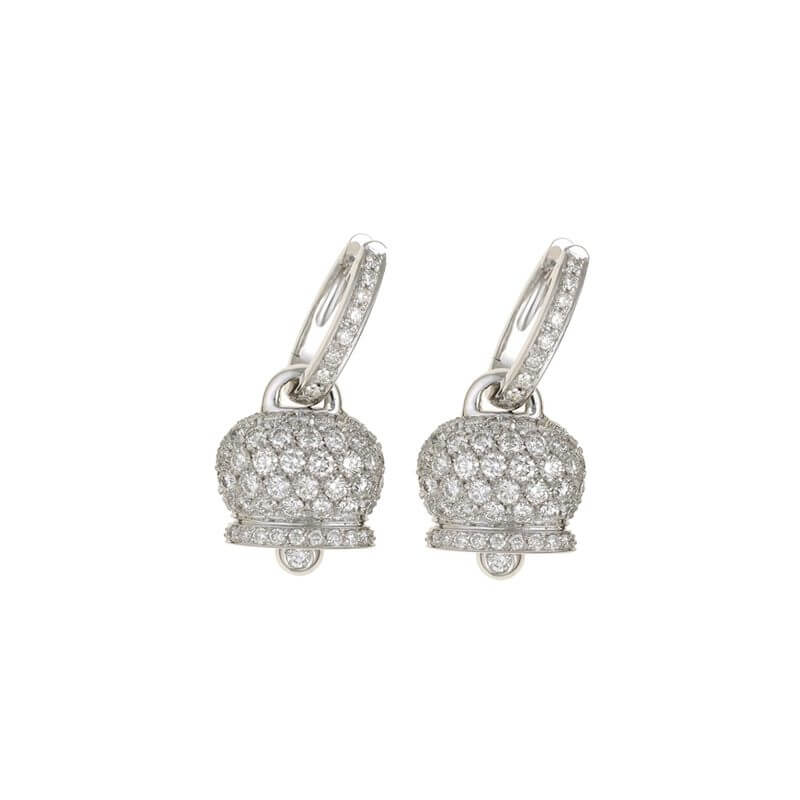 Boucles d'oreilles cloche en diamant de taille moyenne
