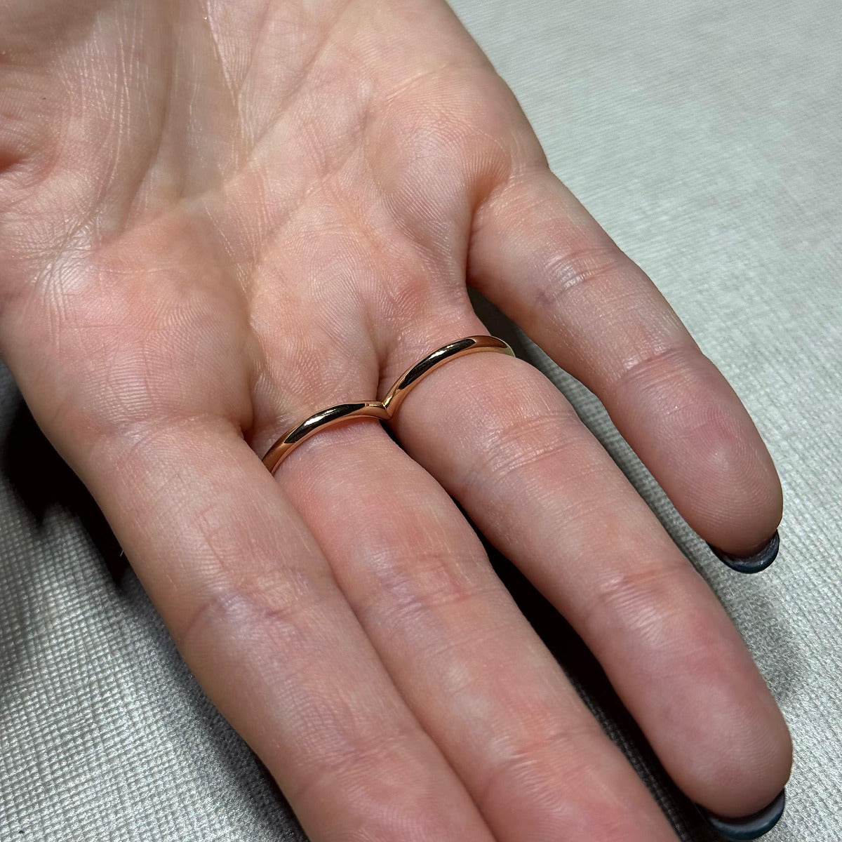 Anello Barretta Diamanti Bianchi