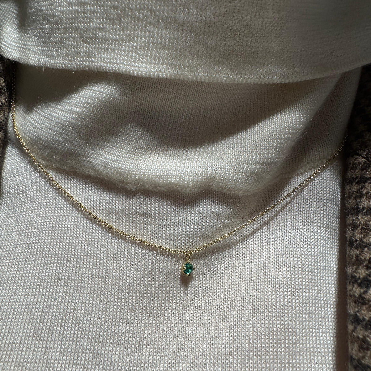 Collana Solitaire con Smeraldo