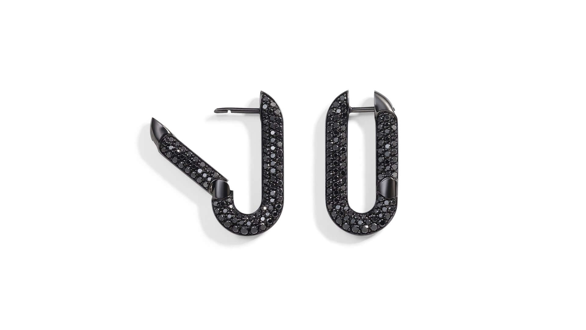 Mon Jeu Black Diamond Earrings