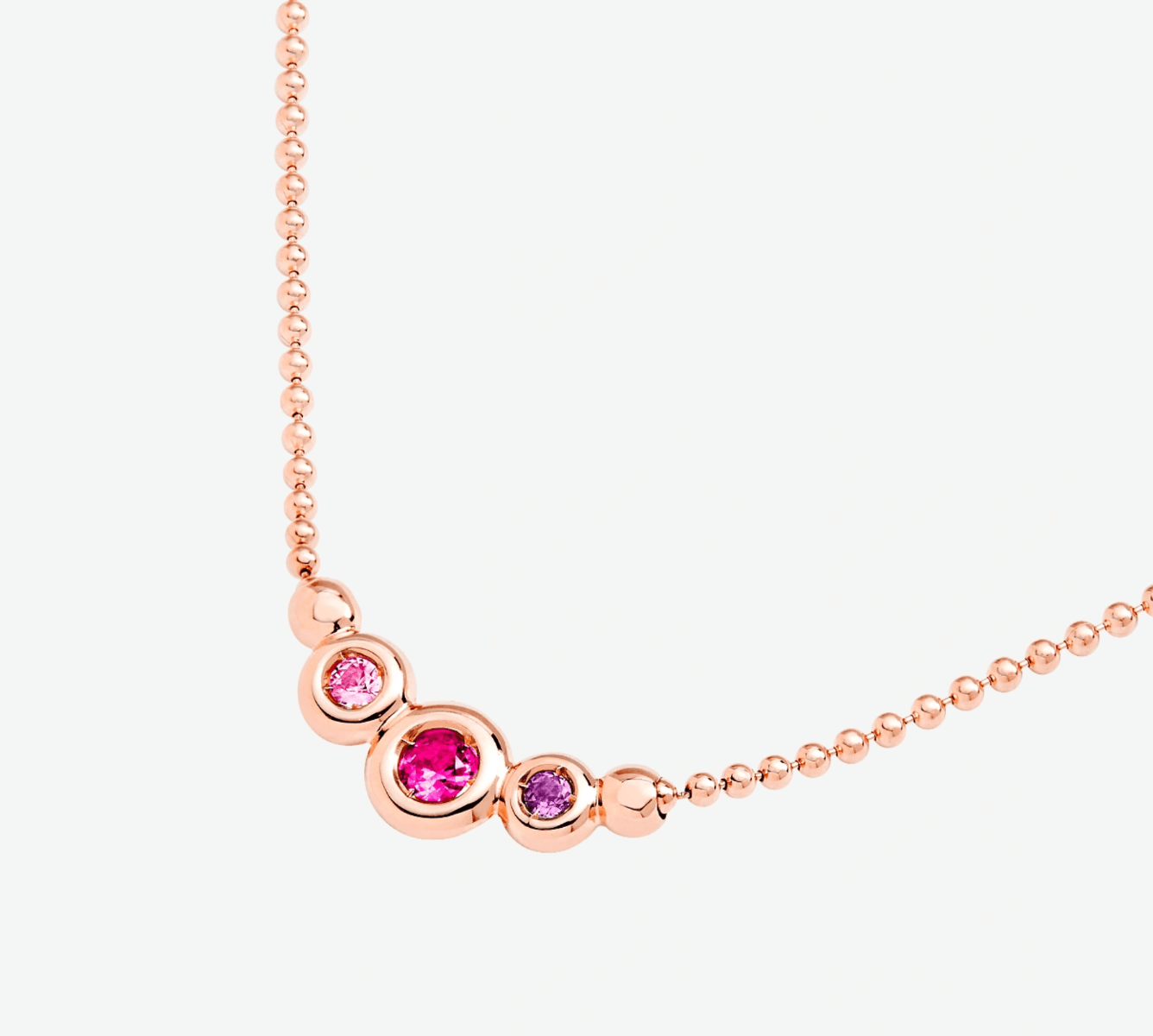 Collana Bollicine Zaffiro Rubino Ametista