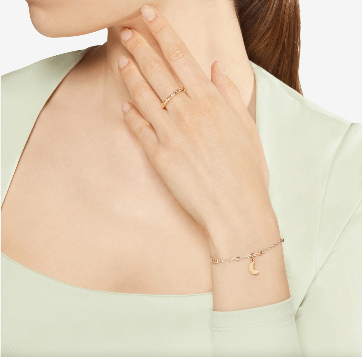 Bracciale Granelli Rosario Argento e Oro Giallo