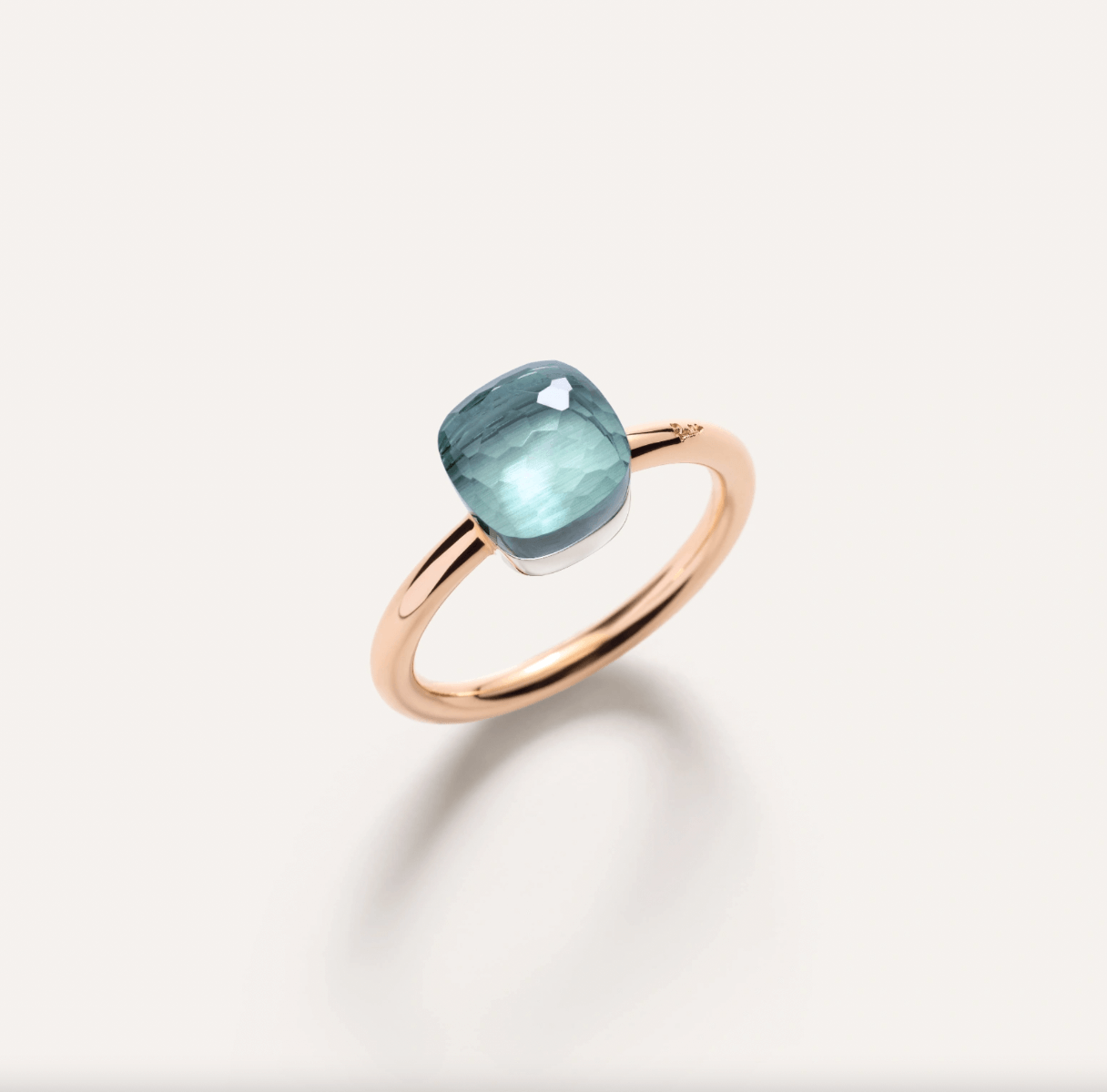 Anello Nudo Petit Topazio Azzurro