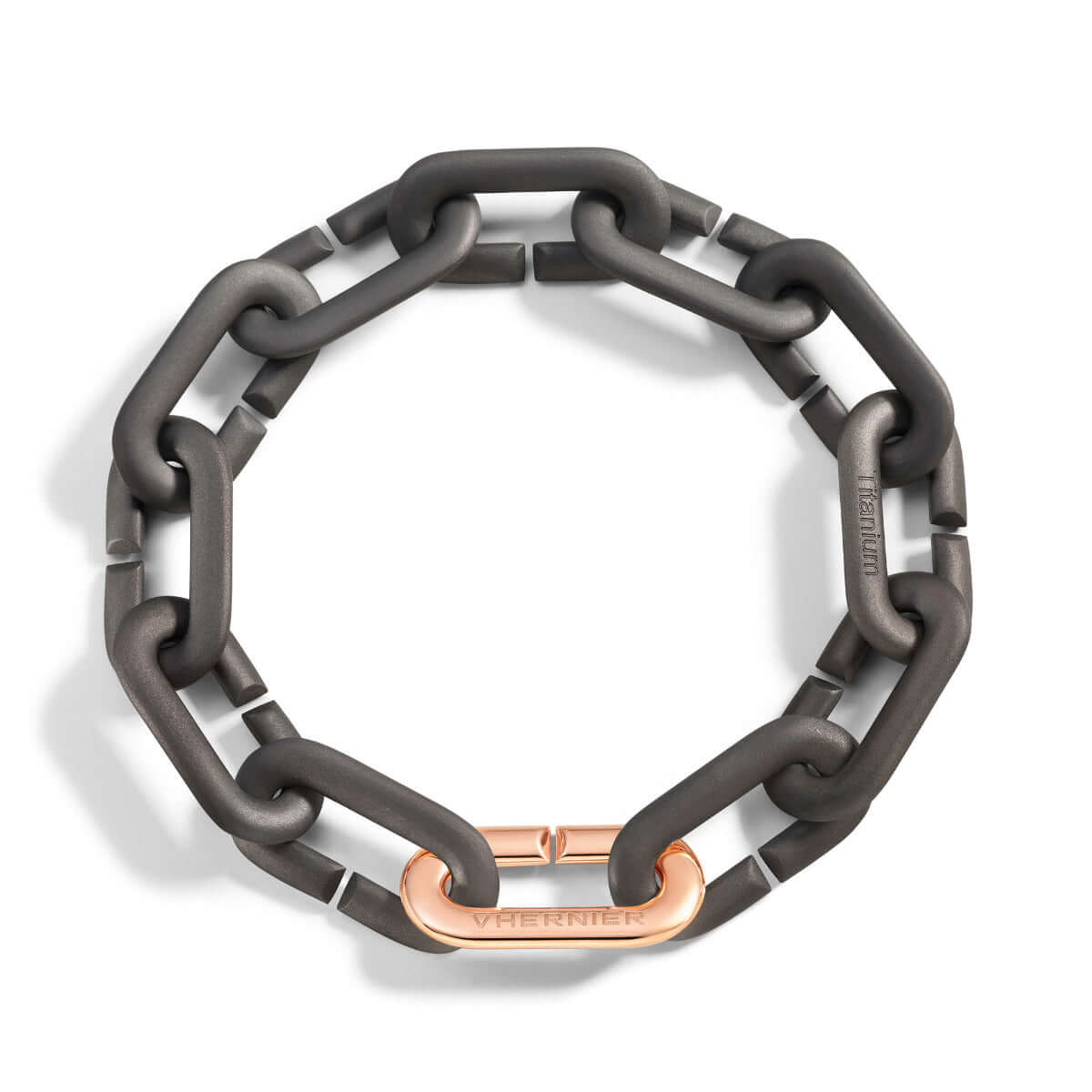 Mon Jeu Titanium and Rose Gold Bracelet